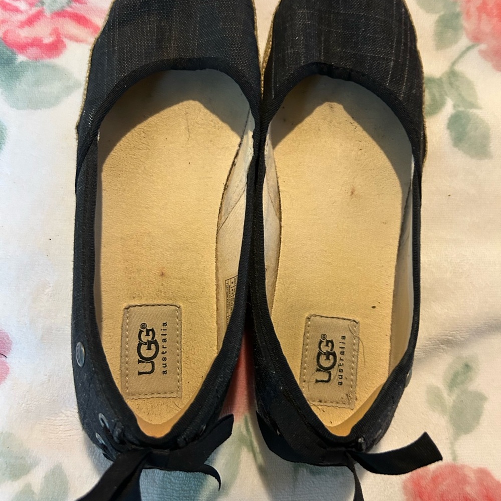 UGG Women's Charcoal Ballet Flats